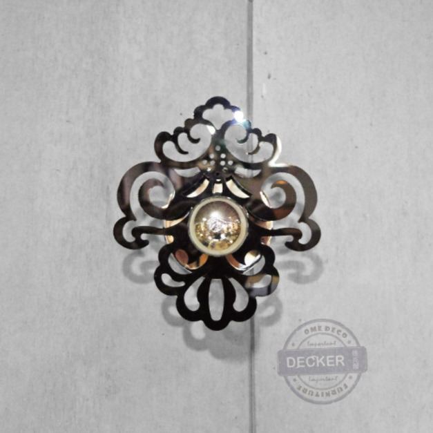 [Last] 無影花壁燈 (黑) - 氣氛投影設計 無影燈具 經典老設計