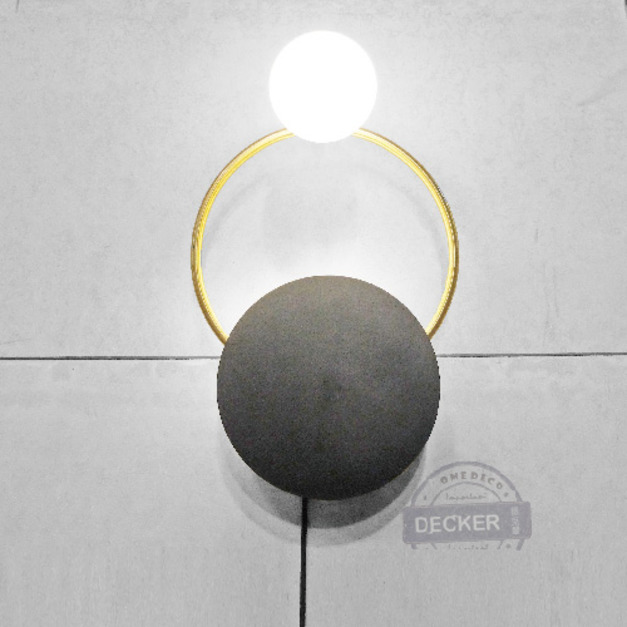 星環壁燈 B - 創意投影設計 氣氛照明 奢華金色