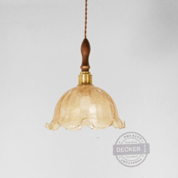 秋窗吊燈 - 特殊毛玻璃 老式風格 復古藝術