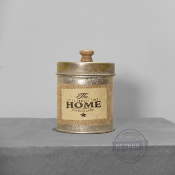 蓋子小鐵罐 HOME - Vintage復古家飾 道具擺飾 老式空間