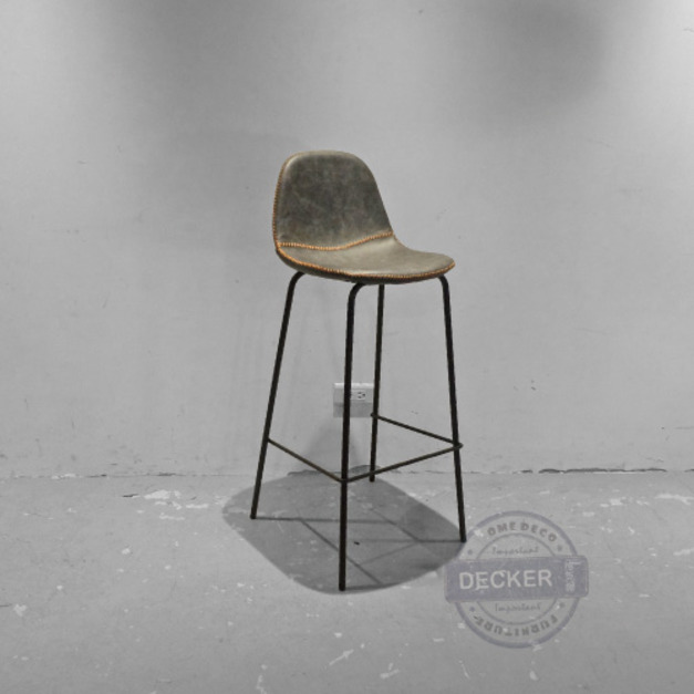 小包吧台椅 (縫線黑) 75/65 cm - 老式復古 Loft設計 中島/吧台