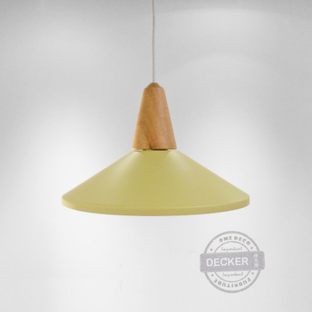 波多吊燈 大 (黑/白/黃) - 北歐風燈飾 鐵件木燈座 溫暖風格