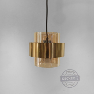 亞農吊燈 (煙燻/琥珀) - 創意金色設計燈飾 層次設計