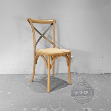 [特價] 瑪德琳餐椅 (原木藤鐵) - 鄉村田園風格 經典北歐實木