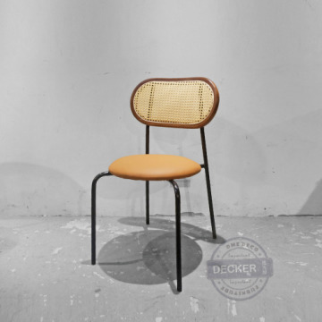 小芮特皮餐椅 (咖/綠) - 現代復古 藤編藝術 家飾家具