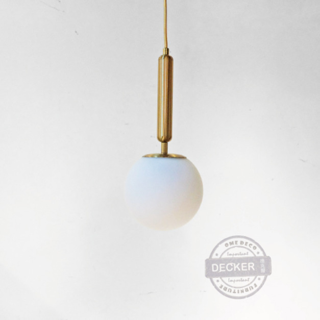 驚嘆號吊燈 B款 20/15 -奢華金色吊燈 北歐現代設計 奶白玻璃