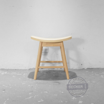 微笑凳 42/62 (洗白木) - 實木吧凳 中島吧椅 北歐風矮凳