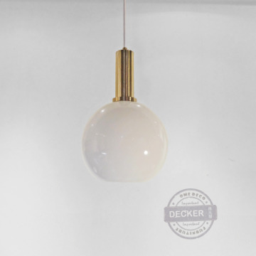 尼達吊燈 圓 - 藝術白玻璃 金色現代家飾