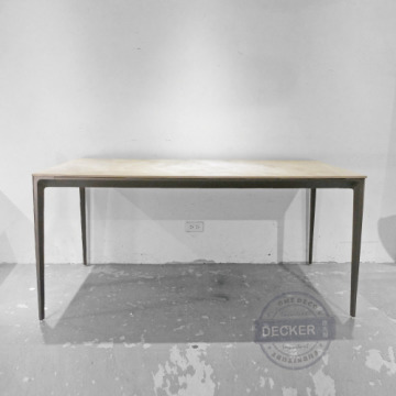 理昂餐桌 (灰紋) 140/160/180 - 美型纖細 岩板餐桌 時尚設計