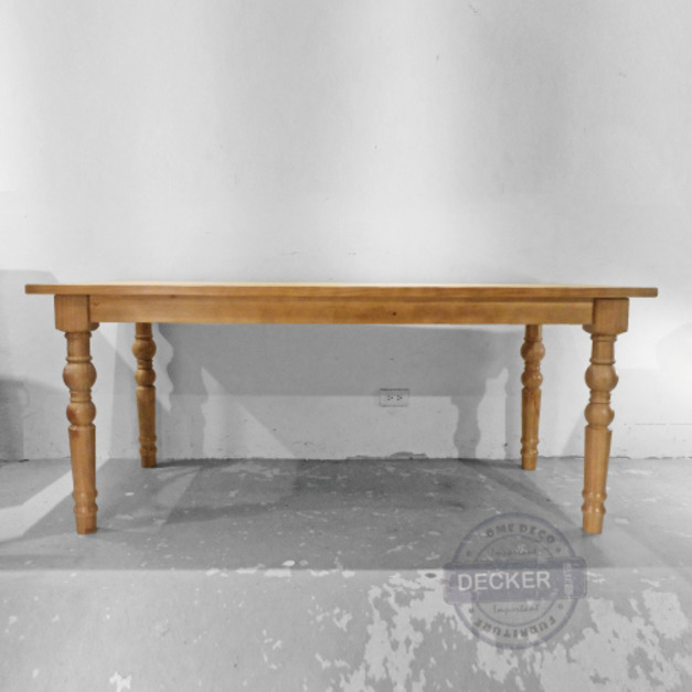 法式鄉村餐桌(羅馬柱) 180cm - Vintage法式復古風 實木長桌