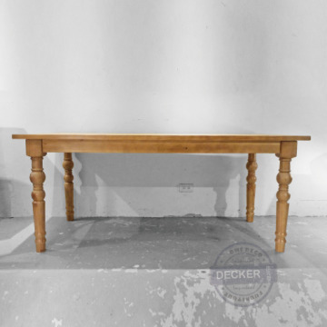 法式鄉村餐桌(羅馬柱) 180cm - Vintage法式復古風 實木長桌