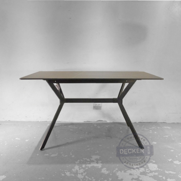 陶頓餐桌 (黑) 140cm - 鏗鏘石板 現代家具 藝術鐵腳