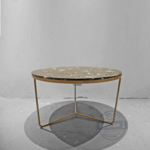 [Last] 理花茶几 - 古典奢華 金色鐵件 黑白大理石