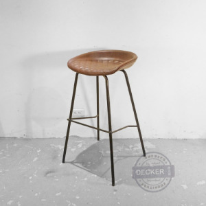 喬亞菱紋吧台椅 (深咖) 75cm - 簡約質感家具 皮革藝術設計