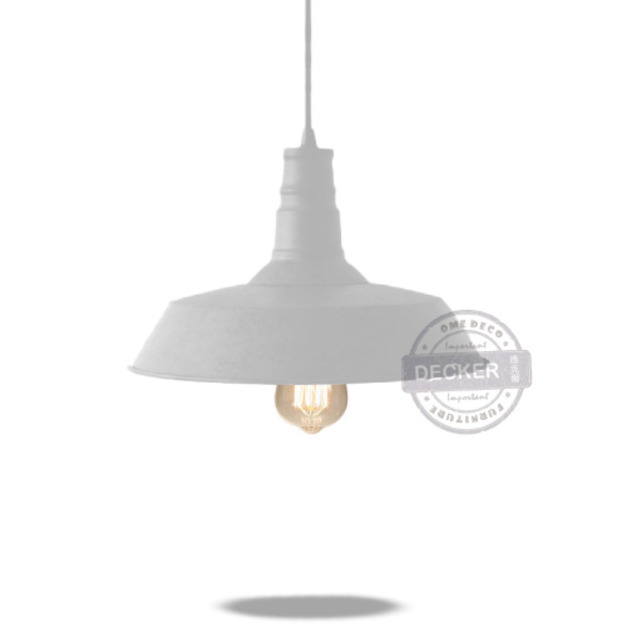 工作窩窩頭吊燈 45cm (白)- 倉庫軍事 工業風燈具