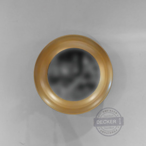 圓鼎掛鏡 - Vintage古銅金 設計圓鏡 侘寂家飾