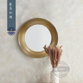 圓鼎掛鏡 - Vintage古銅金 設計圓鏡 侘寂家飾_1