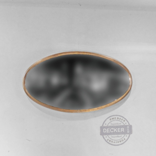 金閣橢圓鏡 - 新古典 玫瑰金家飾 藝術掛鏡