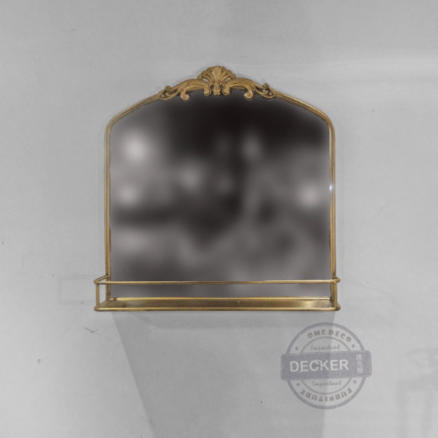 金閣方台掛鏡 - 新古典家飾 古銅金藝術 雕花妝台