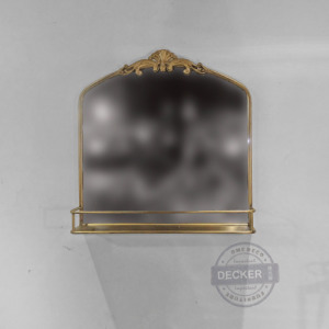 金閣方台掛鏡 - 新古典家飾 古銅金藝術 雕花妝台