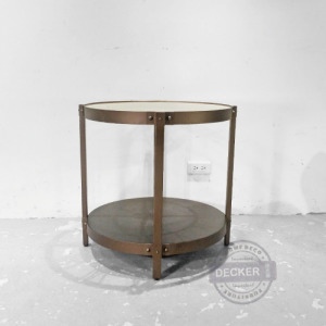 積年茶几 大/小 - 古銅金 新古典藝術 現代邊桌 羅馬時鐘