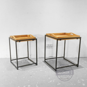 托盤邊几組 - 活動托盤 溫暖實木 簡約設計