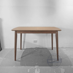 日式伸縮桌 (胡桃木/原木) - 北歐風餐桌 溫暖木頭 長度可調