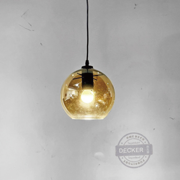 [Last] 老武士吊燈 - 經典北歐風 扎實老燈具 琥珀玻璃