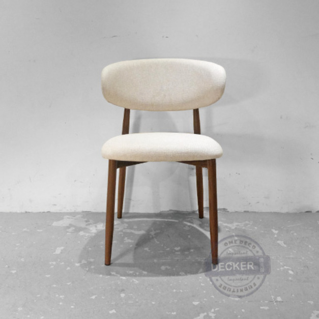 亨特餐椅 (米白麻布) - 舒適加厚軟墊 現代北歐風 設計書房椅