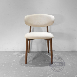 亨特餐椅 (米白麻布) - 舒適加厚軟墊 現代北歐風 設計書房椅