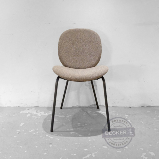 [Last] 曼特餐椅 - 咖啡色顆粒布 美背設計 厚實軟墊