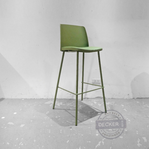 品妍吧台椅 (綠) - 北歐風格 彩色鐵件 軟墊舒適設計