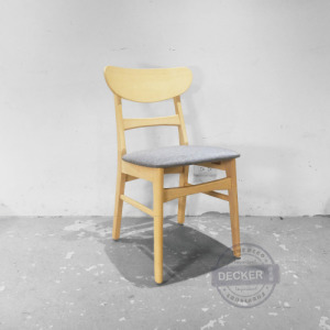 崔妮絲餐椅 (灰麻) - 溫暖實木 麻布軟墊 設計餐椅