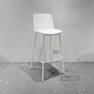 品妍吧台椅 (白) - 北歐風格 彩色鐵件 軟墊舒適設計