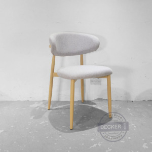 亨特餐椅 (灰麻布) - 舒適加厚軟墊 現代北歐風 設計書房椅