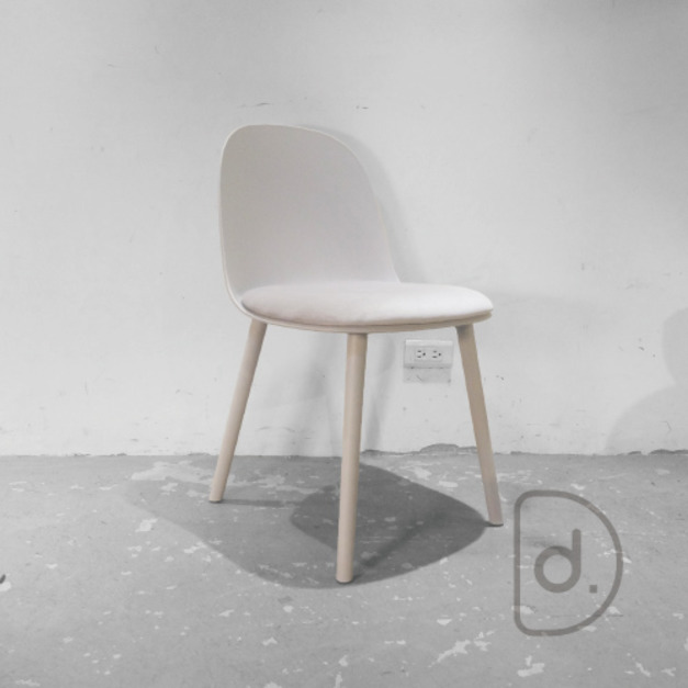 潘朵拉絨布餐椅 (灰/黃/粉/藍) - 美型設計 絨布軟墊 彩色北歐