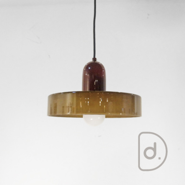 琉盤吊燈 (紅綠) - 藝術色彩玻璃 家飾燈飾 氣氛吊燈