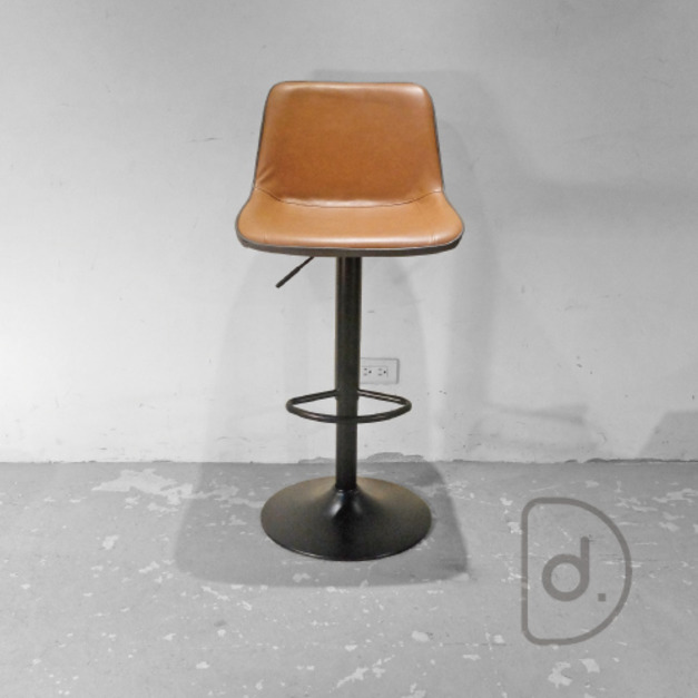 奧馬升降吧台椅 - 雙色皮革 舒適寬大 調整中島