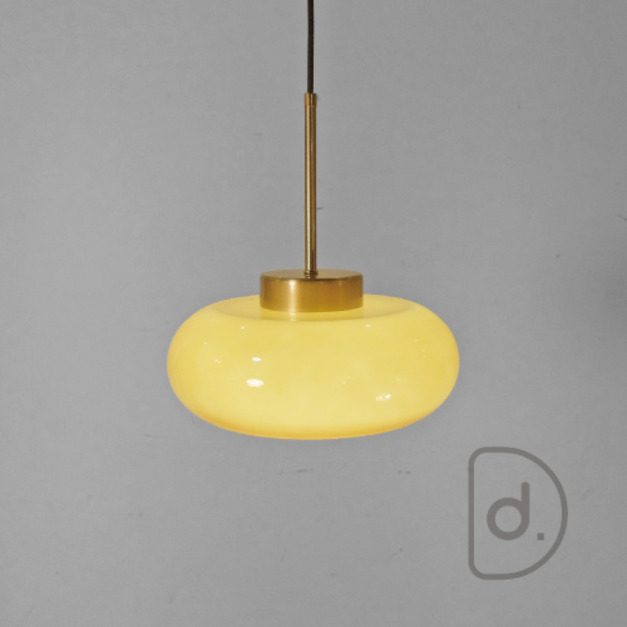 布丁吊燈 (焦糖/白) - 金色燈飾 漸層膠糖 溫潤玻璃