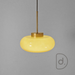 布丁吊燈 (焦糖/白) - 金色燈飾 漸層膠糖 溫潤玻璃