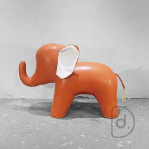 皮革大象椅 B款 - 創意居家擺飾 休閒矮凳 北歐風家飾