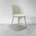 潘朵拉皮墊餐椅 (灰綠/灰藍/黑/白/米白) - 美型設計 皮質軟墊 彩色北歐_1