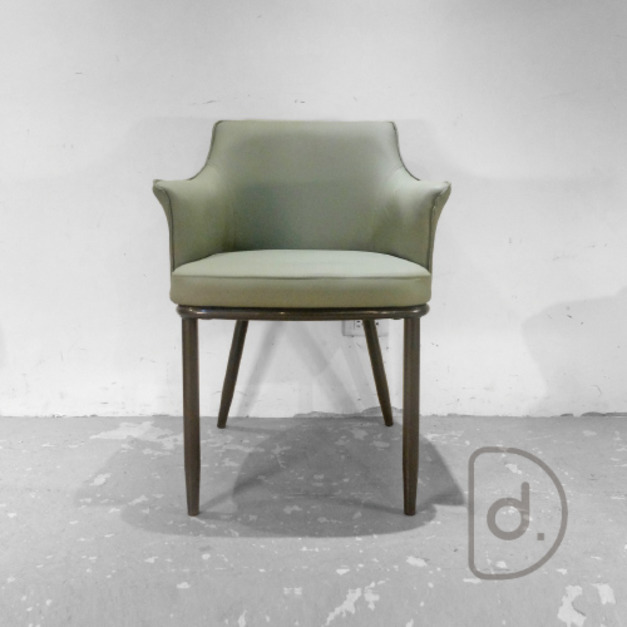 福特扶手餐椅 (綠/灰) - 舒適軟墊 美型扶手椅