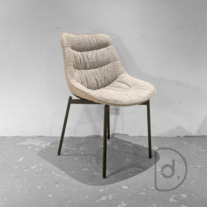 小窩餐椅 (淺灰/咖啡) - 美式Puff 時尚奢華 極舒適軟墊