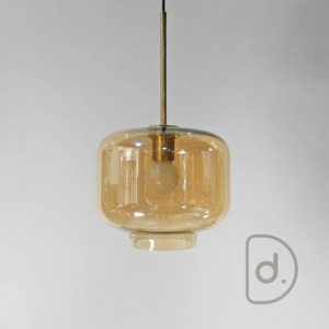 金桿糖果罐吊燈 - 現代北歐 金色燈飾 琥珀玻璃