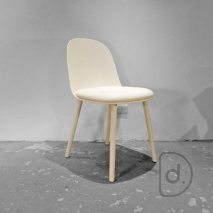 潘朵拉皮墊餐椅 (灰綠/灰藍/黑/白/米白) - 美型設計 皮質軟墊 彩色北歐