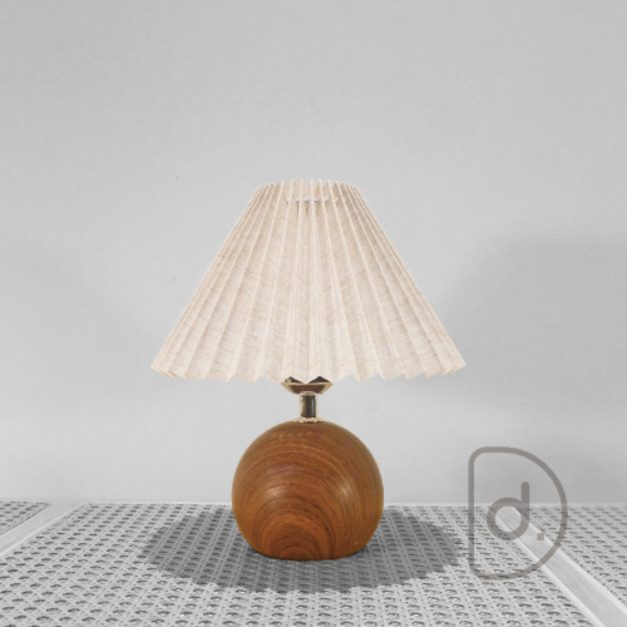 百摺桌燈 (原木/深木) - 古典摺紙 彩色藝術 氣氛燈飾