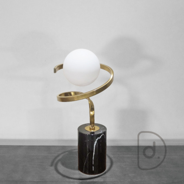 悠旋桌燈 - 金色工藝 大理石照明 藝術桌燈
