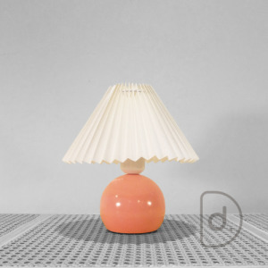 百摺桌燈 (粉/黃) - 古典摺紙 彩色圓球 氣氛燈飾