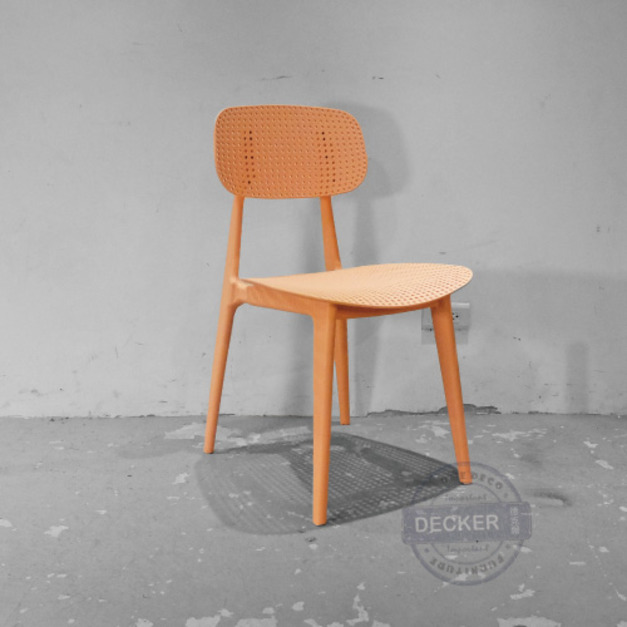 洞洞夏洛特餐椅 (粉) - 塑料家具 戶外餐椅 多彩北歐風